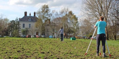 Students taking part in Engineering in the grounds of Preston Montford