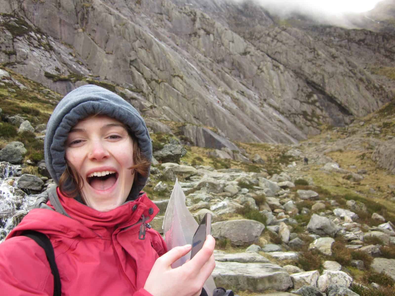 Happy Geology student in the field