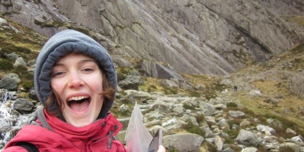 Happy Geology student in the field