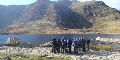 Group of Students in a Mountain Scenery