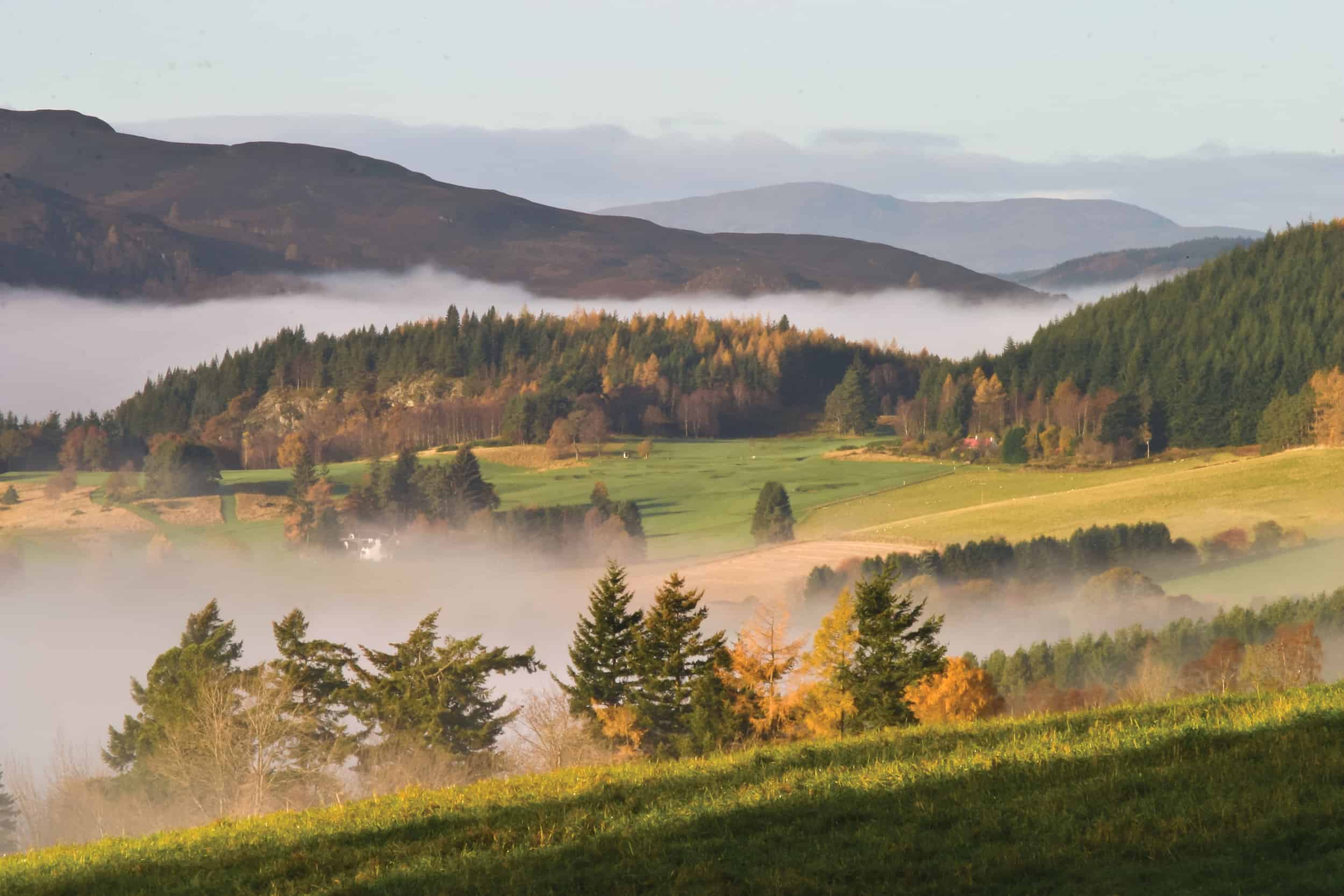 Autumnal Hills with low clouds. Be inspired by nature for your writing.