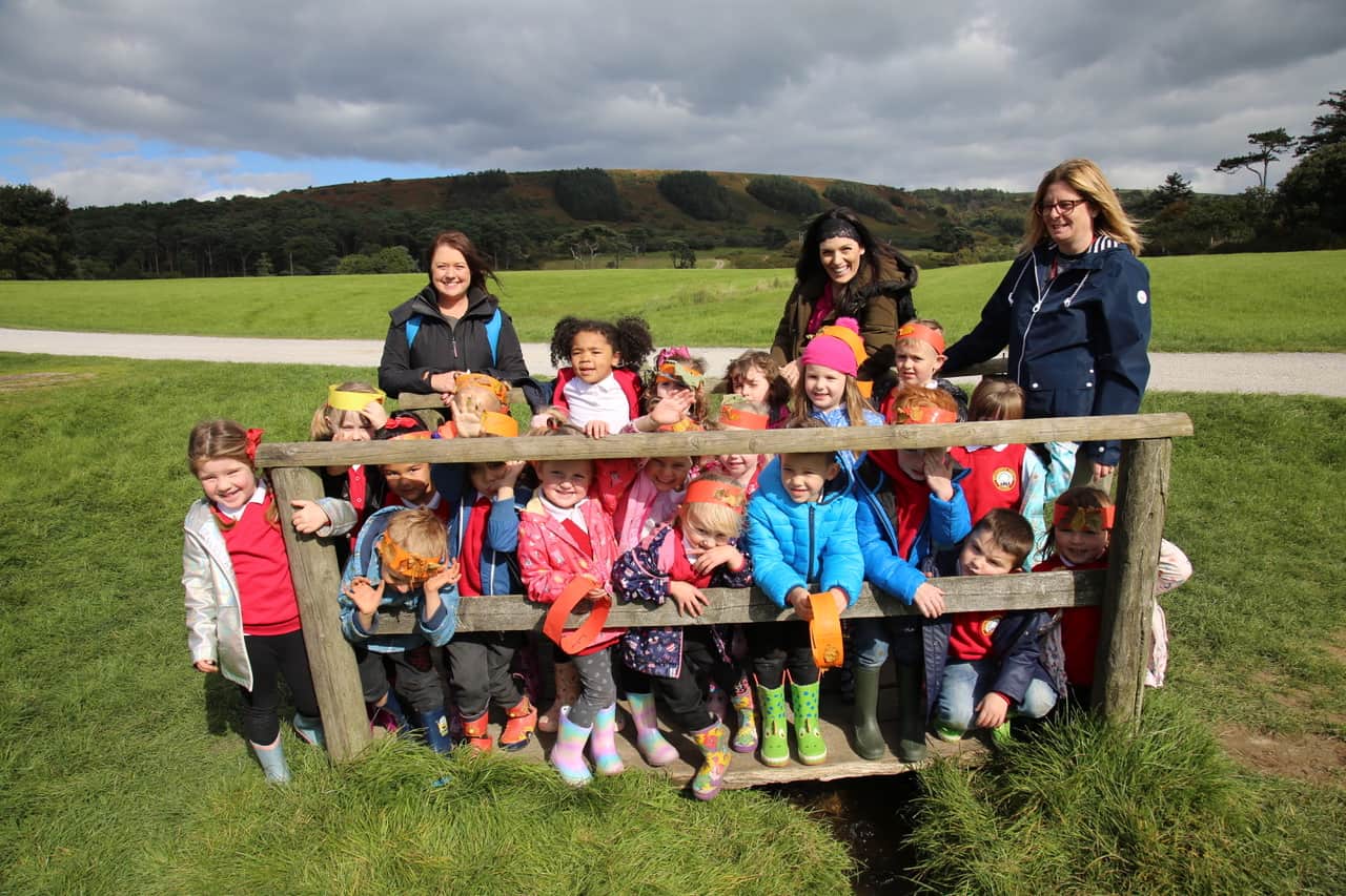 Primary school students at FSC Margam