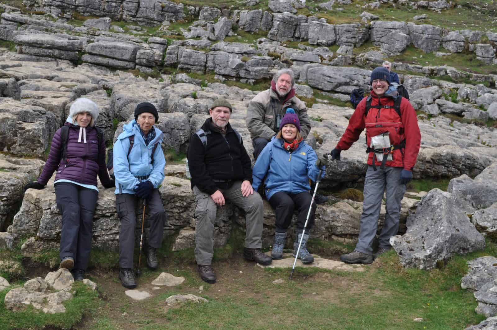 Walking and Wellbeing participants at Malham Tarn