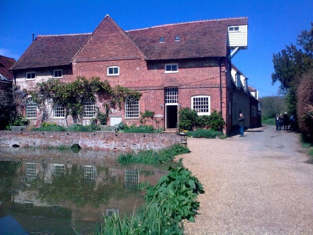 Flatford Mill, with commemorative bench in front