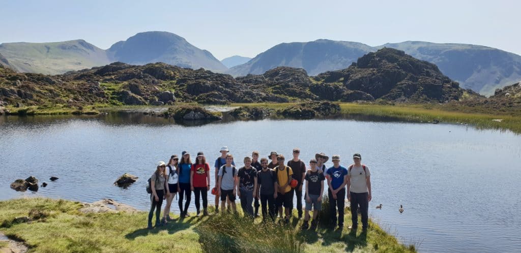 Students on a Duke of Ediburgh Geology camp