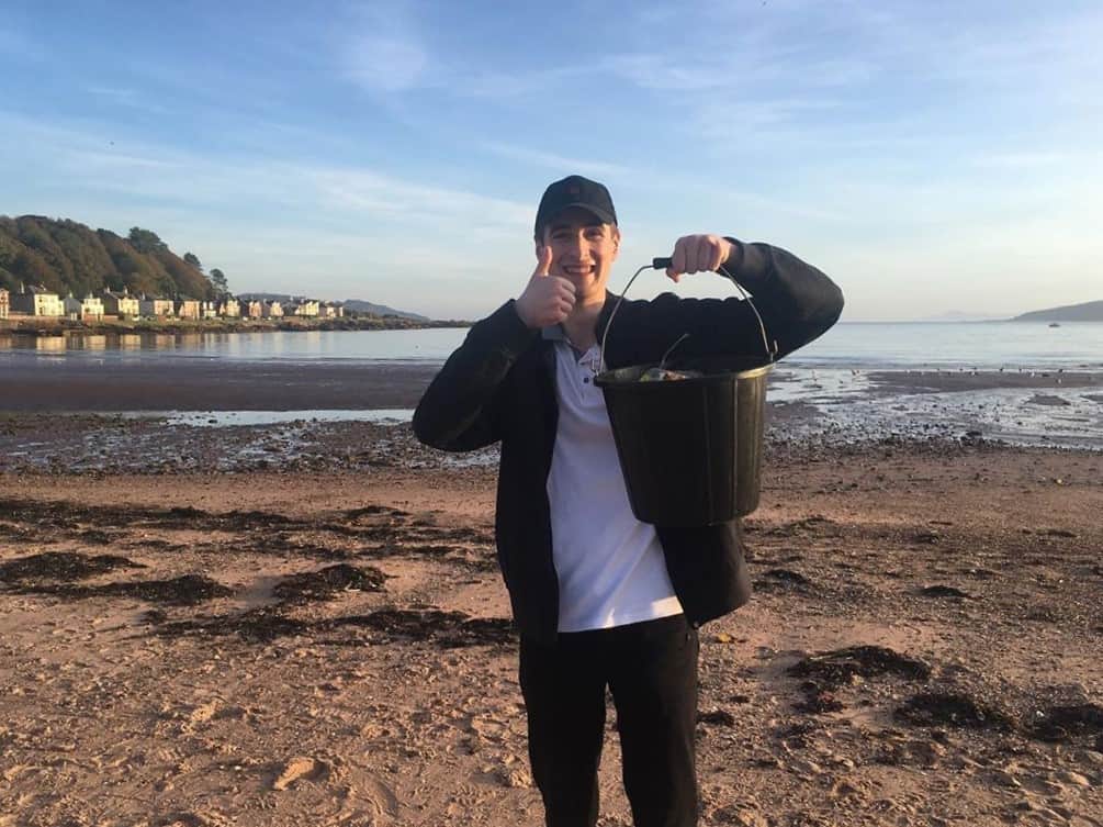 Cory beach cleaning at Millport Beach