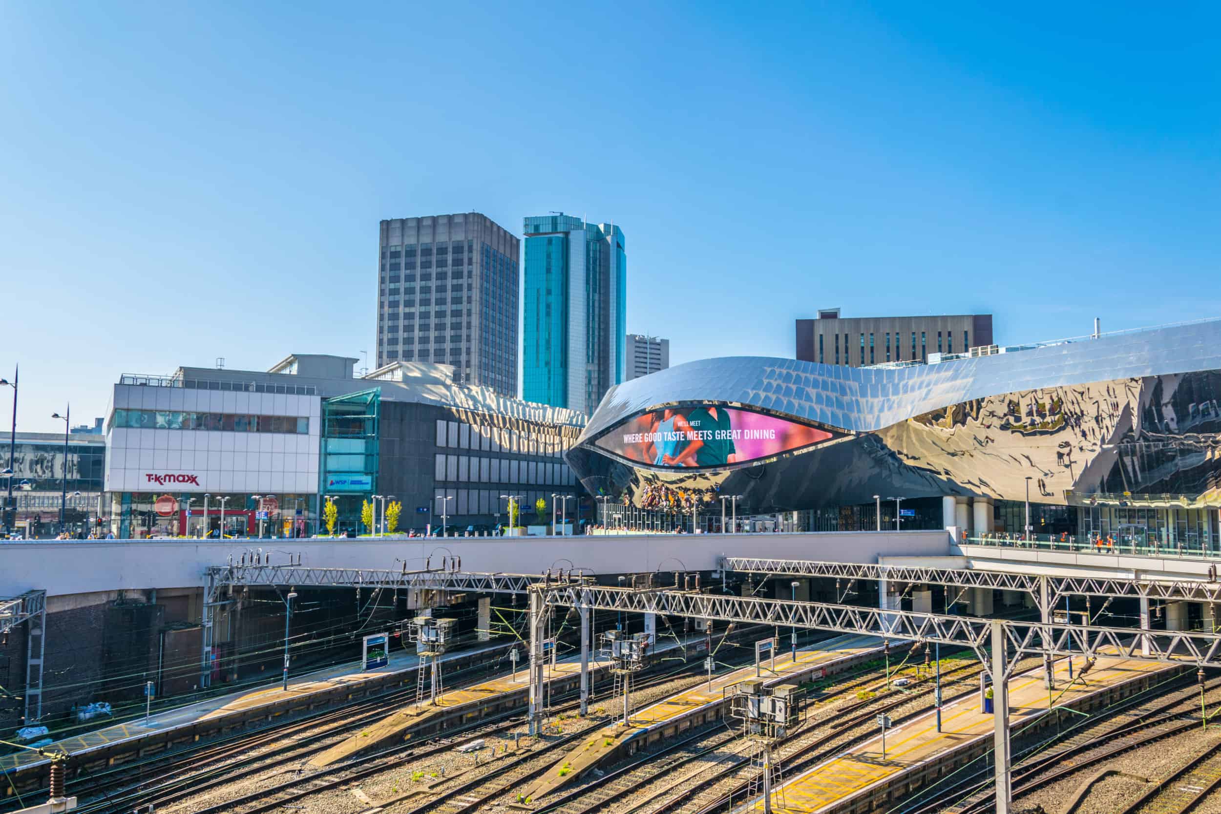 Birmingham new street train station in Birmingham, England