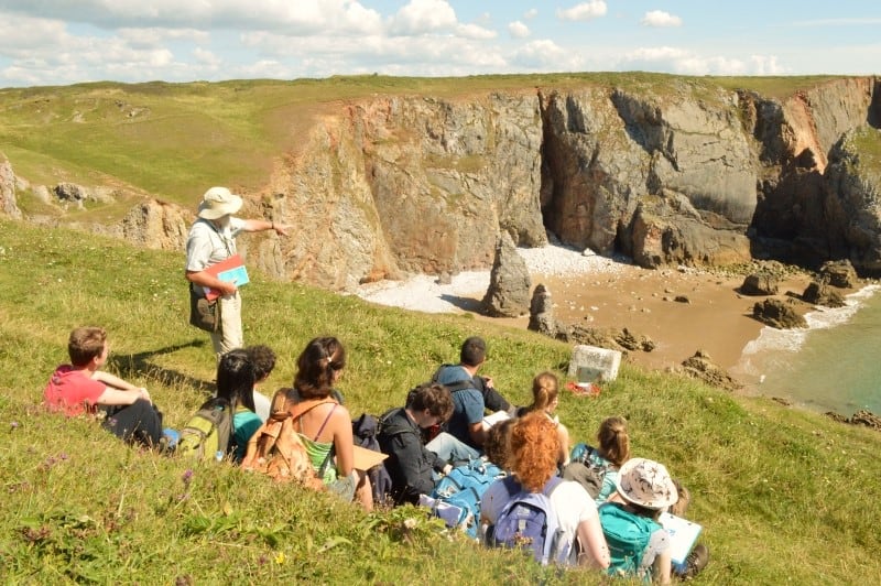 Participants on a geology course
