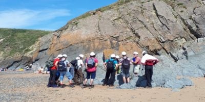 Participants on a geology course