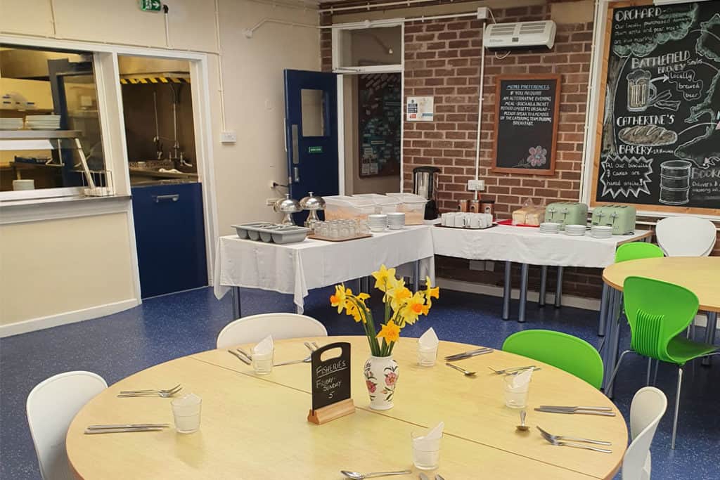 A photo of the dining room at Preston Montford