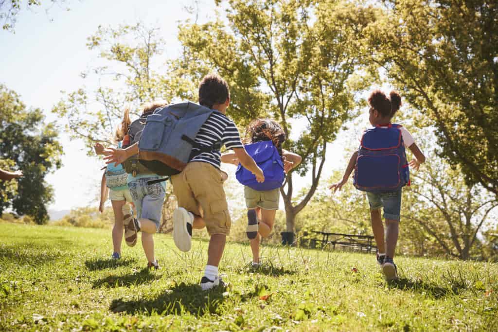 children running in outdoors