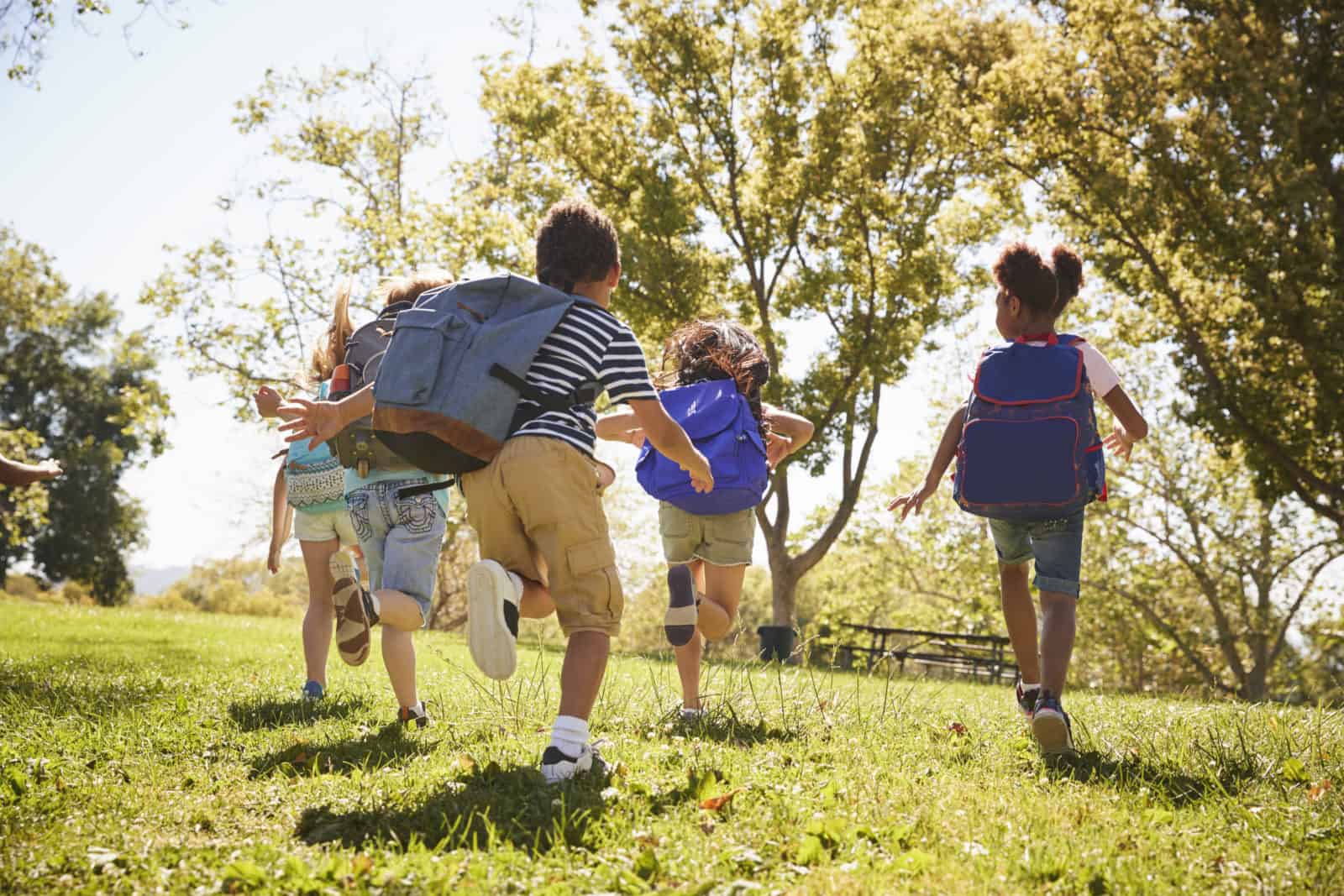 children running in outdoors