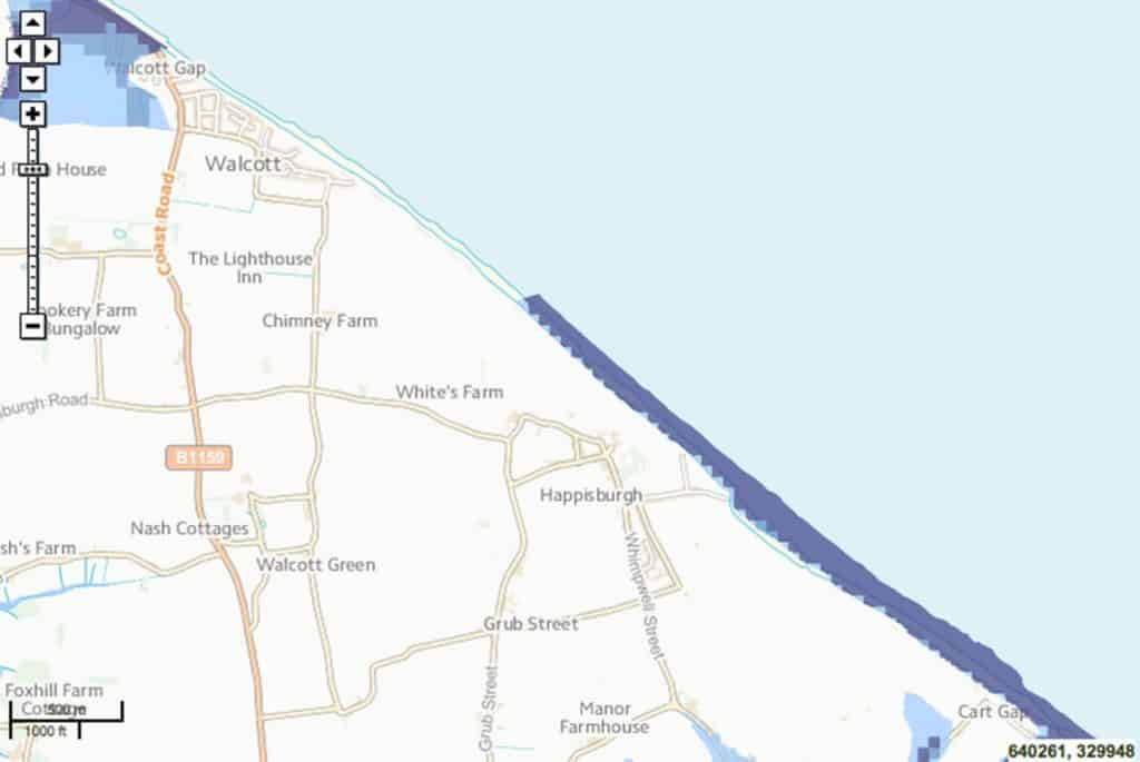 Map of Happisburgh