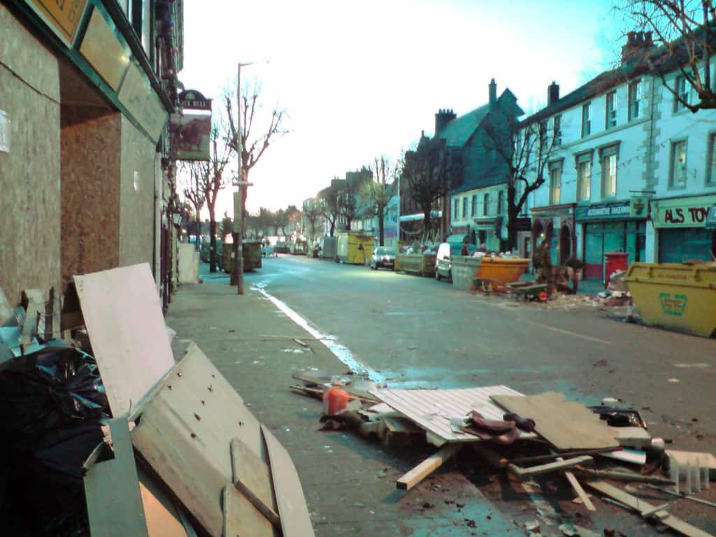 High Street after flooding