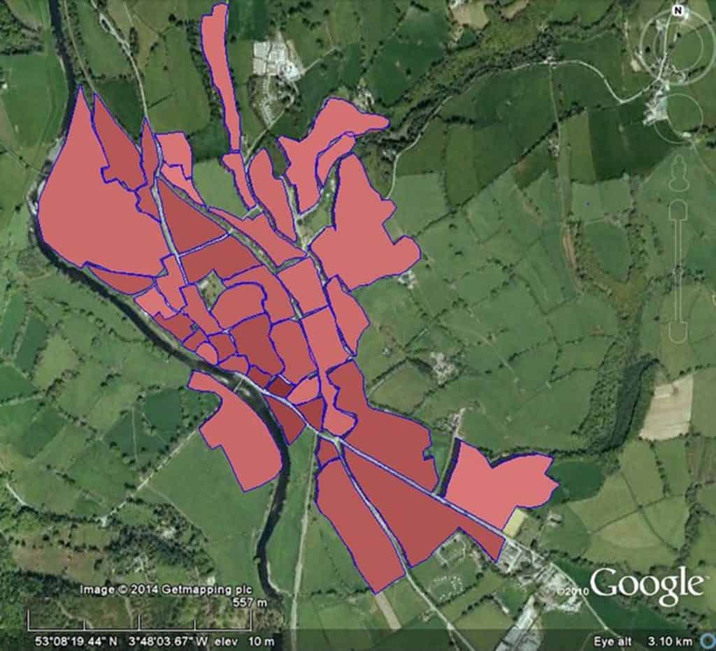 Flood chloropleth map llanrwst