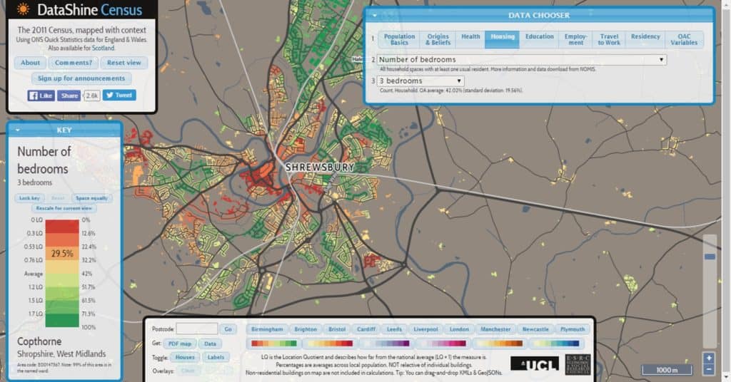 mapped census data