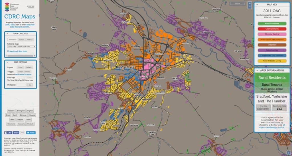 geodemographic data for Keighley