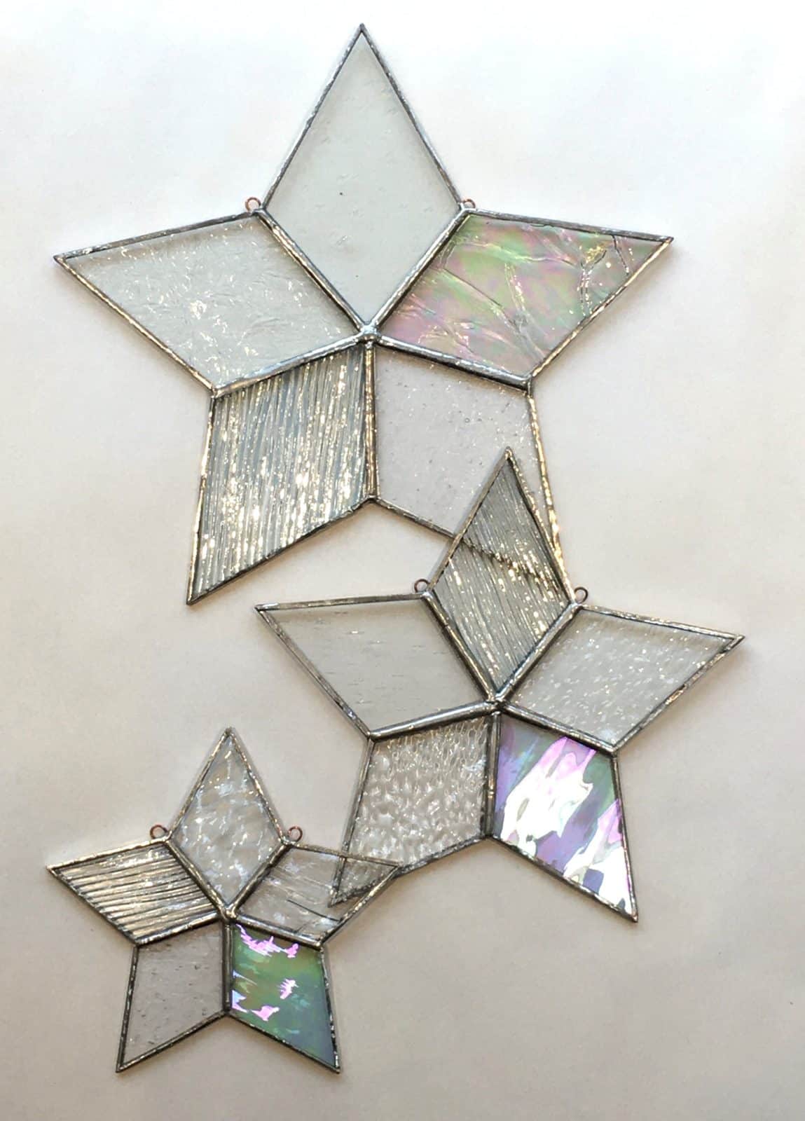 Glass star decorations