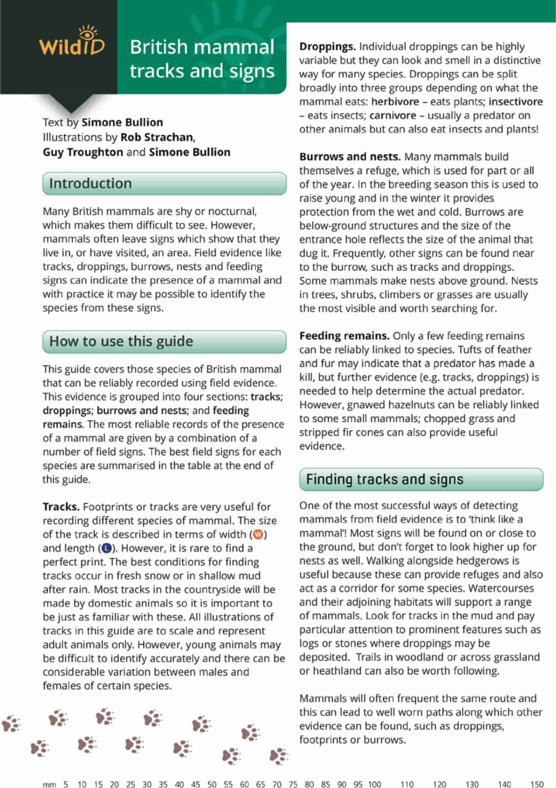 Mammal tracks and signs