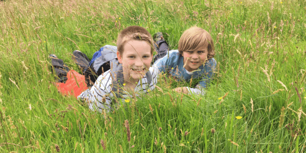 boys in grass