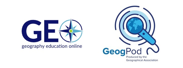 logos of geographical education online and geogpod