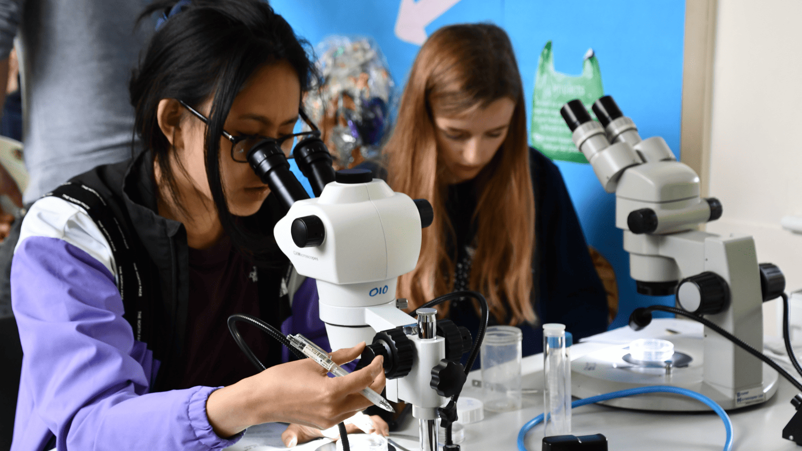 science lab camp microscopes