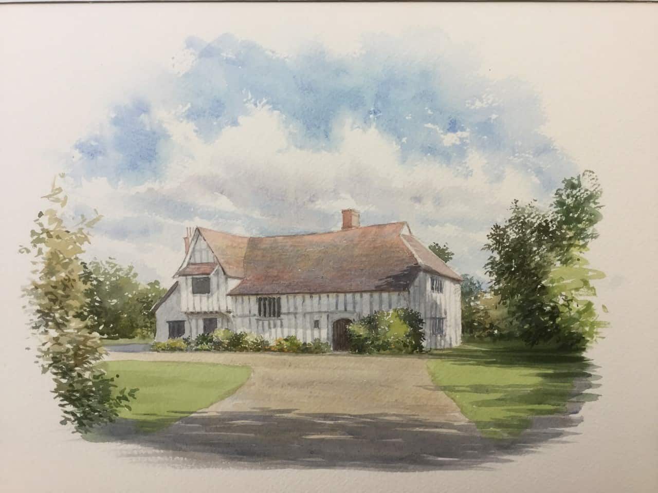 Jeremy Ford -watercolour Flatford Mill