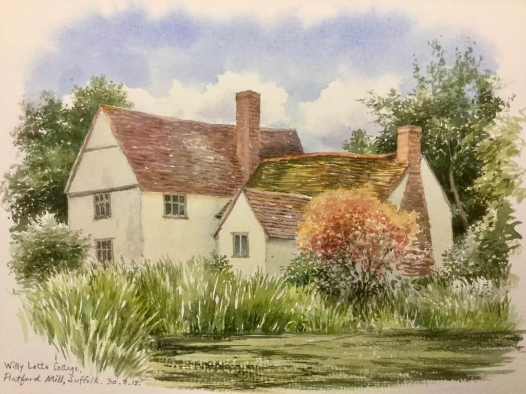 Jeremy Ford -watercolour Flatford Mill