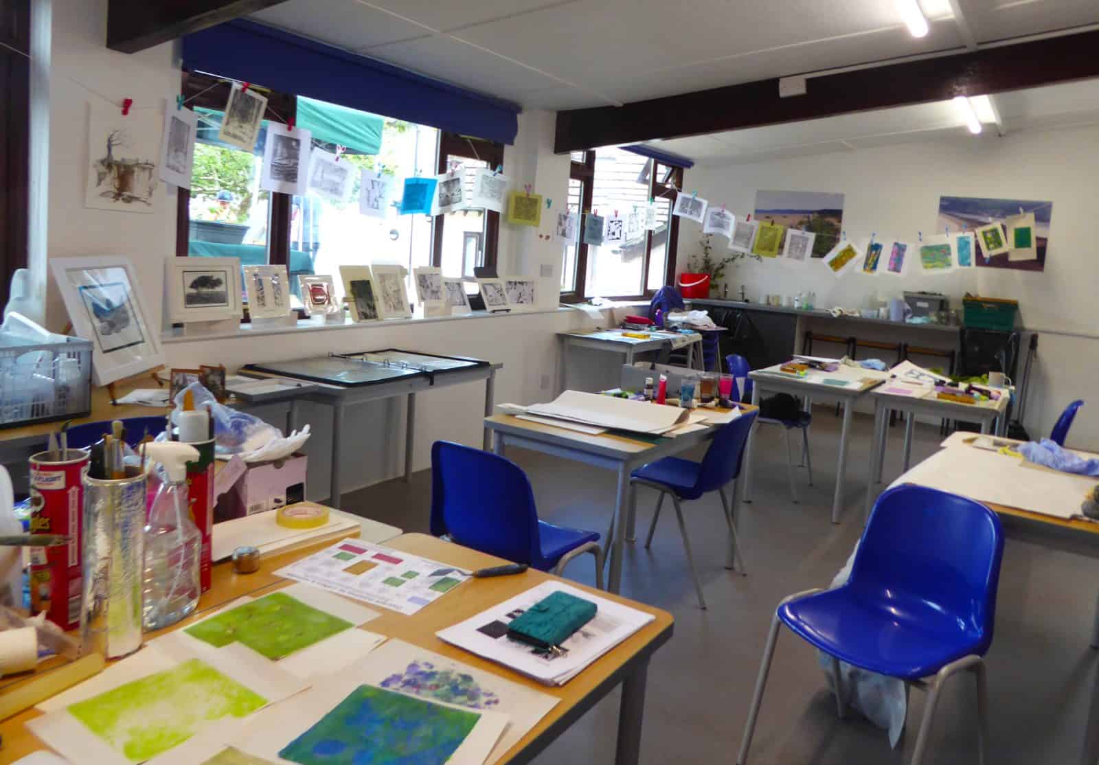 slapton classroom with artwork