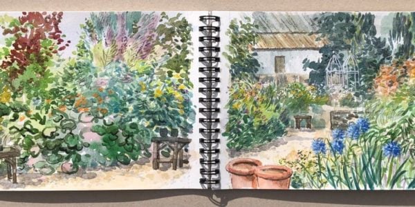 An image of a sketchbook - Travels with my sketchbook