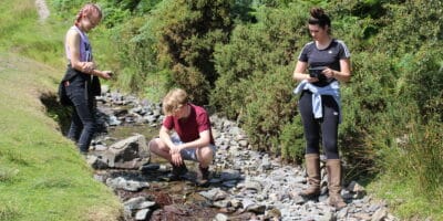 Outdoor learning fieldwork in Carding Mill, based at our activity centre in Shropshire