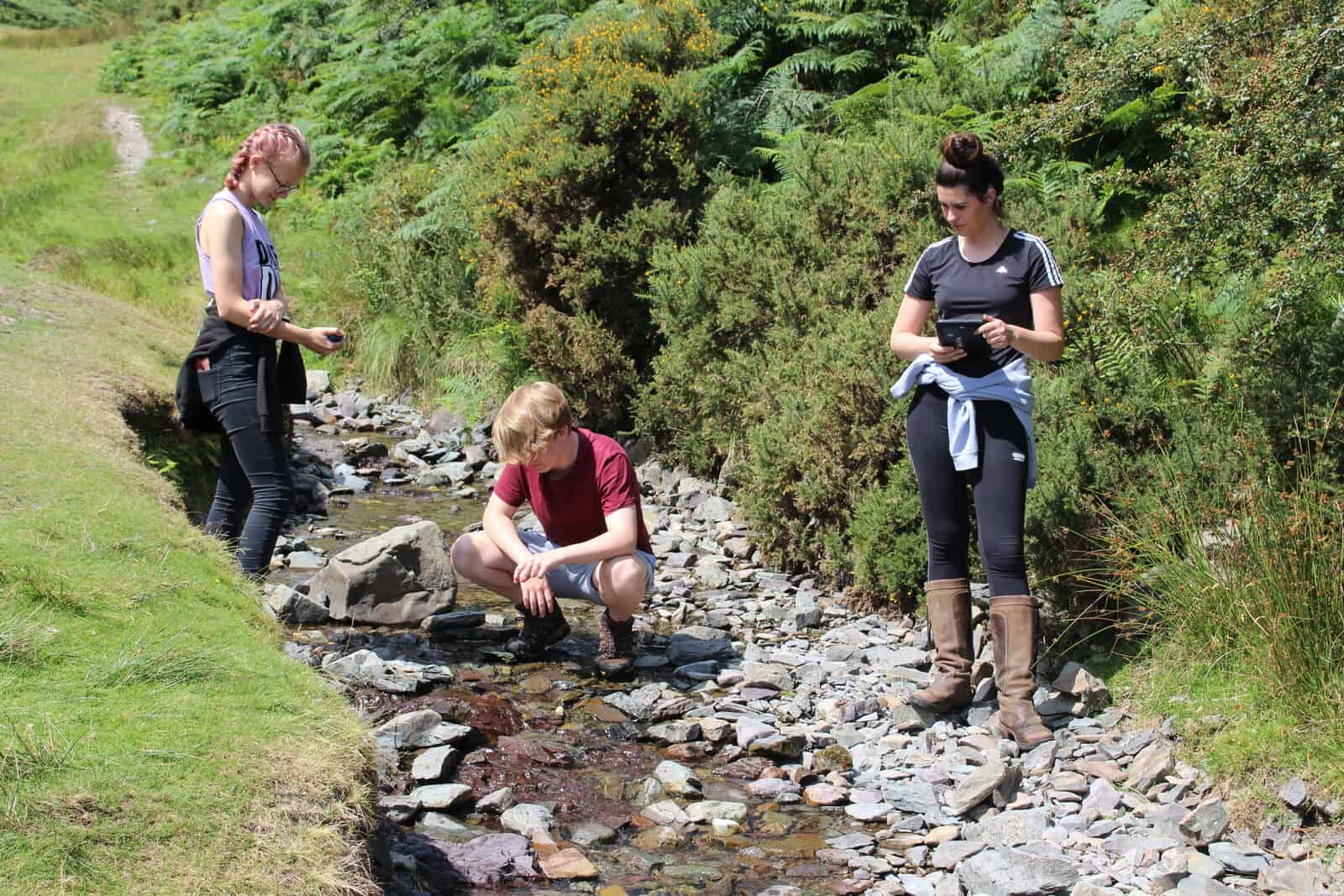 Outdoor education fieldwork in Carding Mill, based at our activity centre in Shropshire