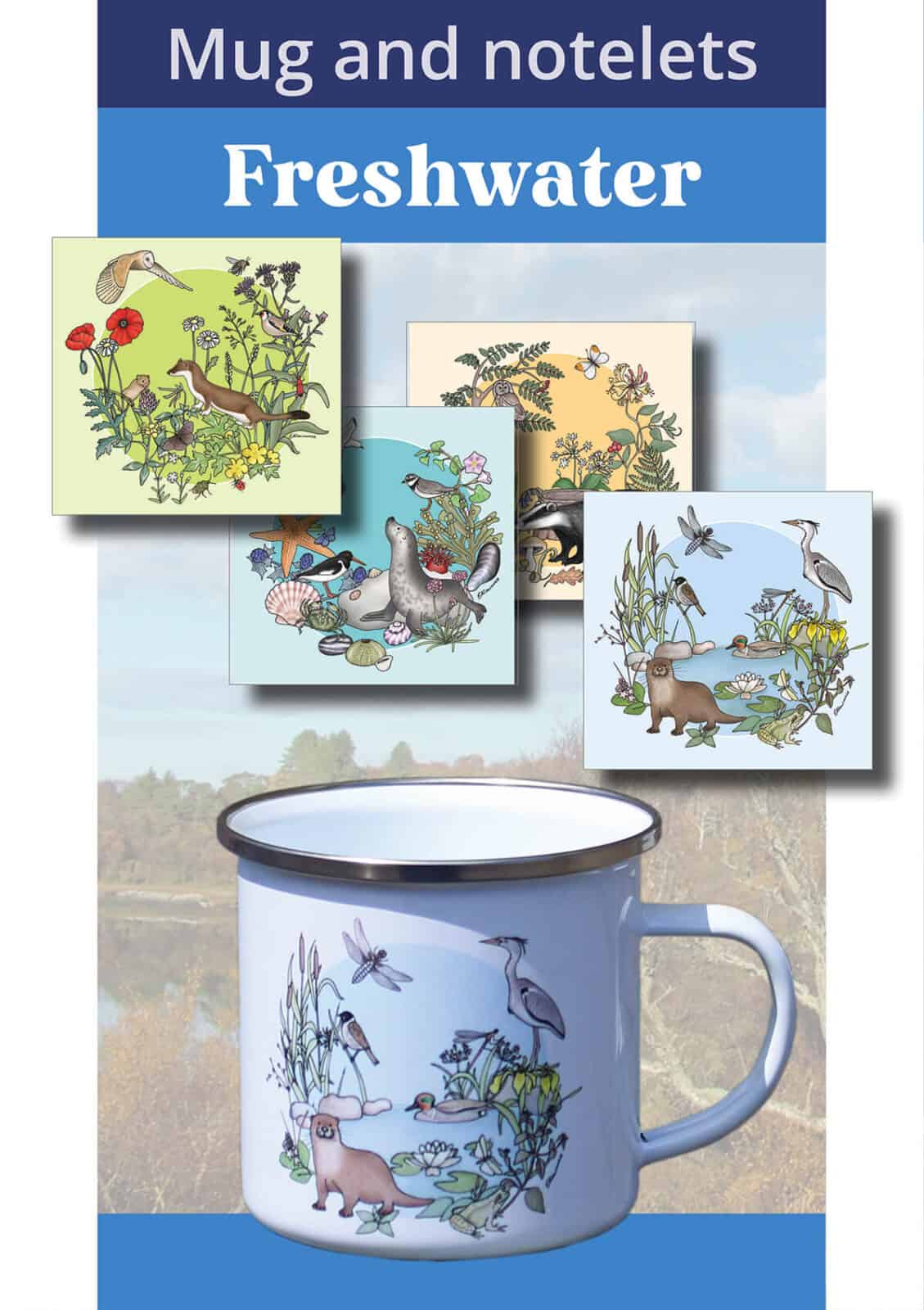 mug and notelets freshwater