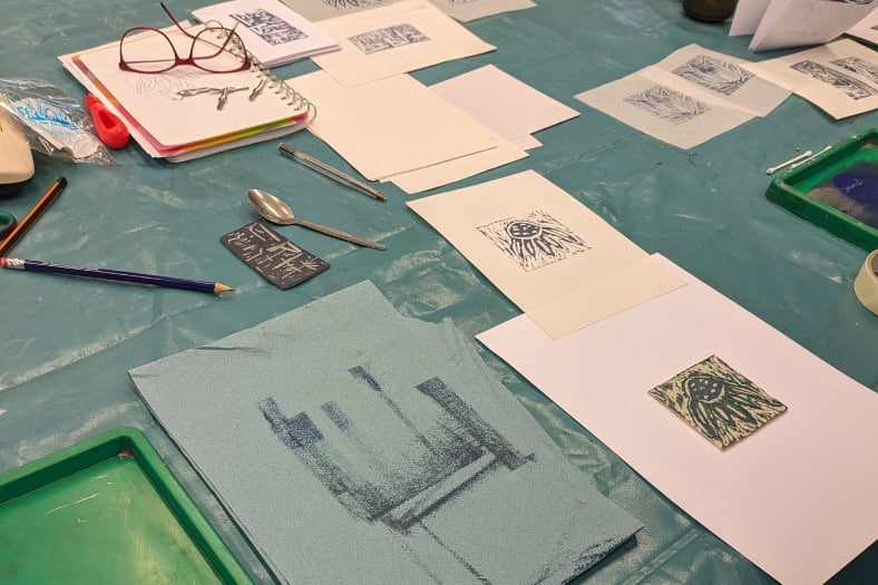 Example of what you could create on this Lino cutting and printing course