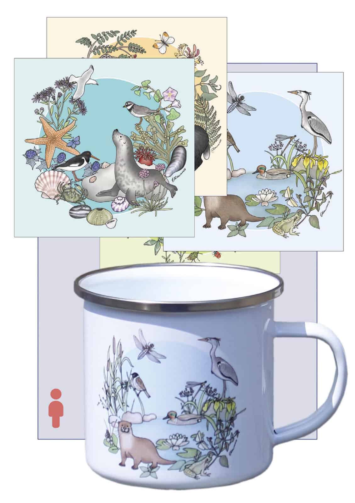 Freshwater mug and notelets