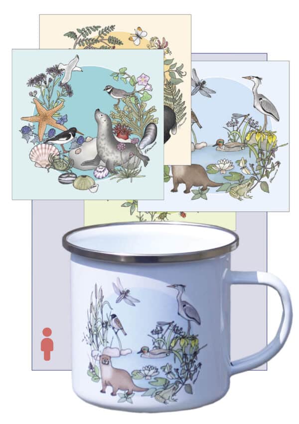 Freshwater mug and notelets