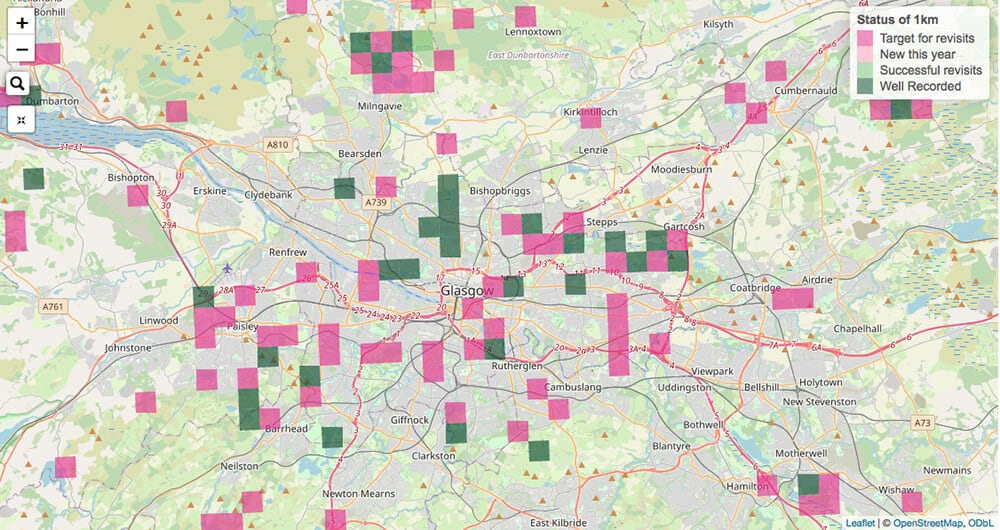 Targeting revisits map Glasgow
