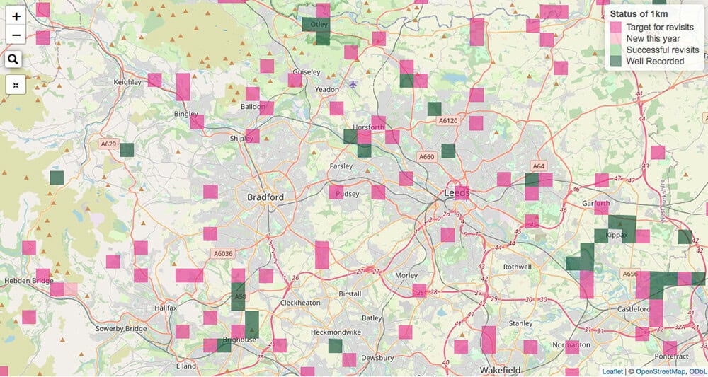 Targeting revisits map West Yorkshire
