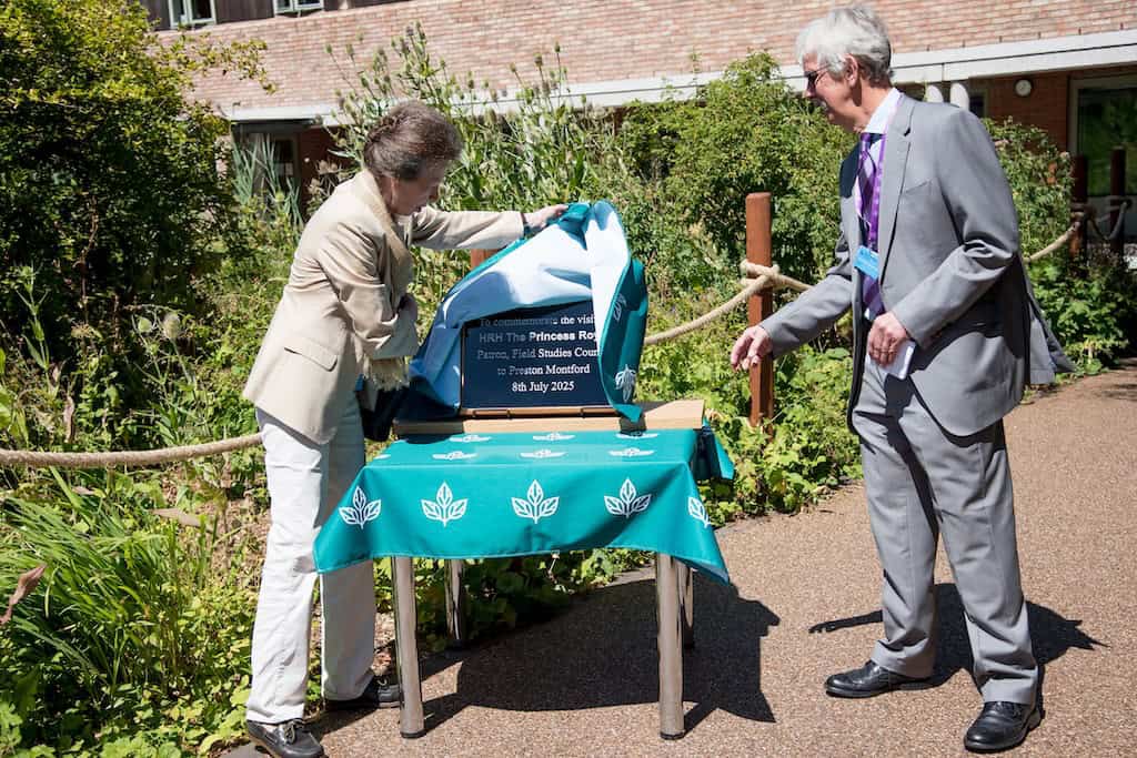 Her Royal Highness The Princess Royal unveils a plaque to mark her visit and official patronage