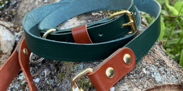 Leather dog lead