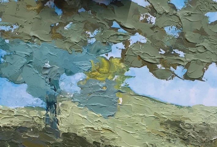 A painting of a landscape
