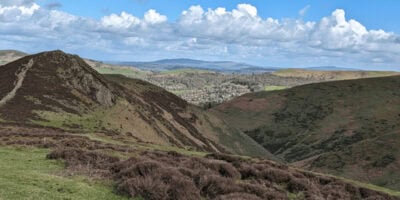 A photograph of the view at the top of the Long Mynd, Shropshire