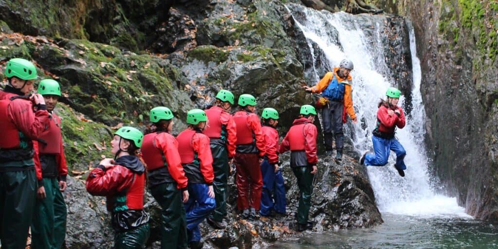 ghyll scramble activity residential trips