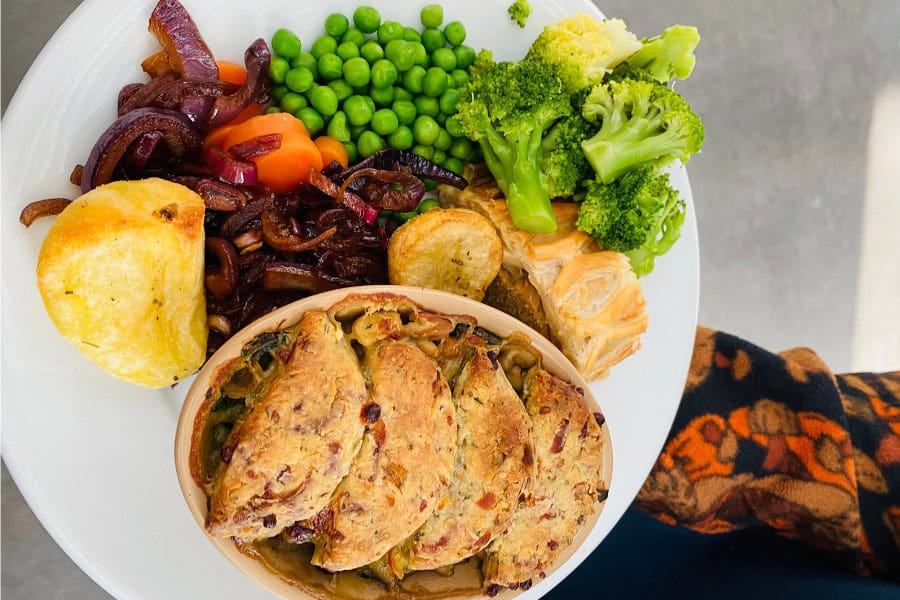 A plate of food