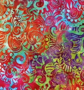 An image of a multicoloured batik piece - Beautiful Batik