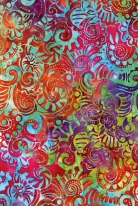 An image of a multicoloured batik piece - Beautiful Batik