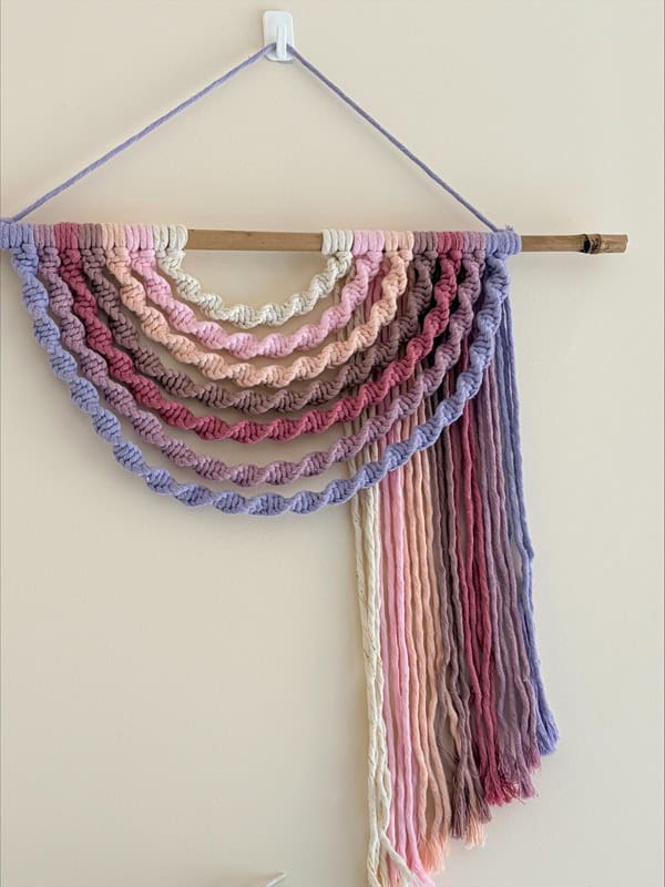 A macrame rainbow hanging - Macrame rainbows