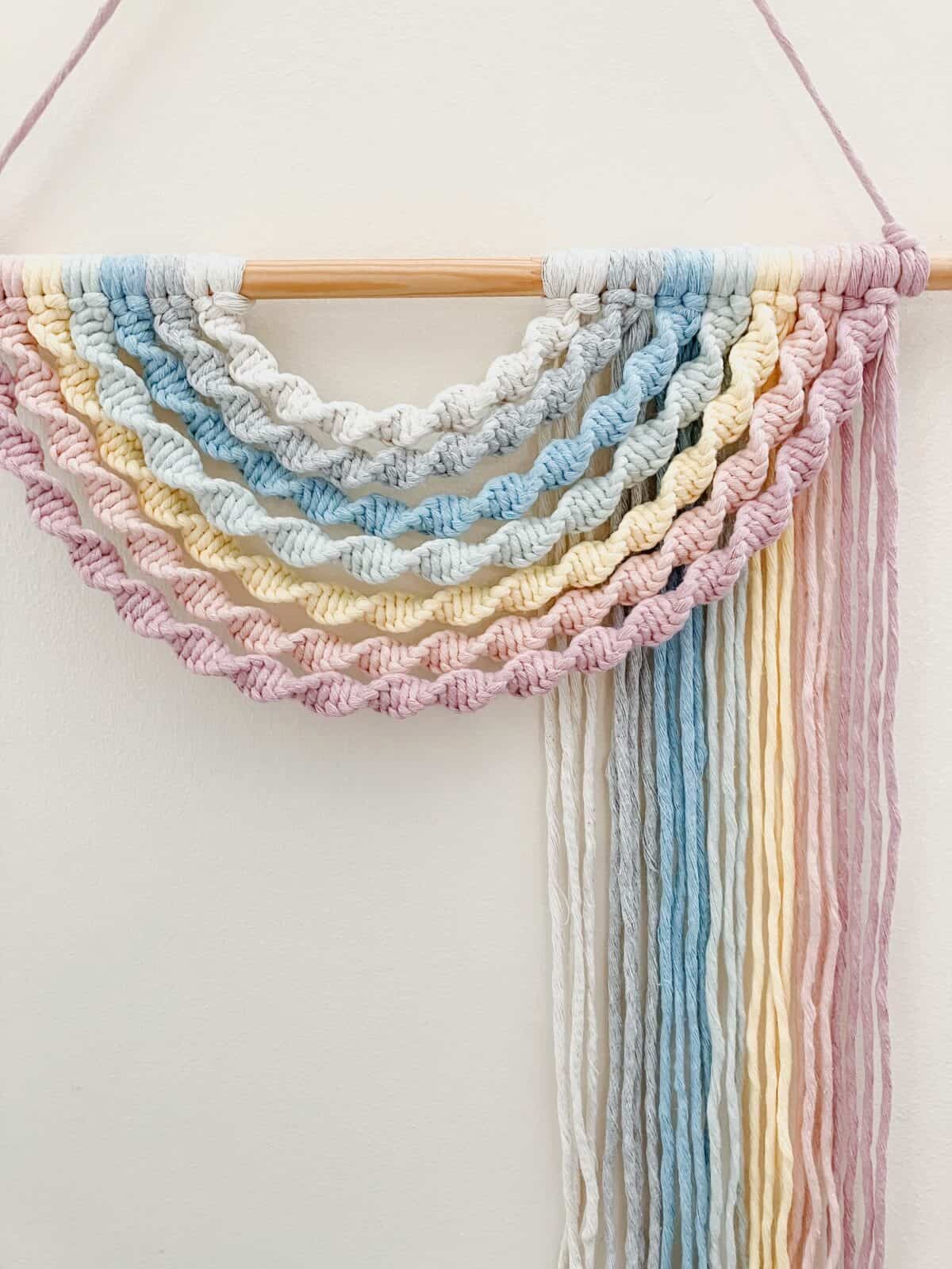 Pastel macrame rainbow
