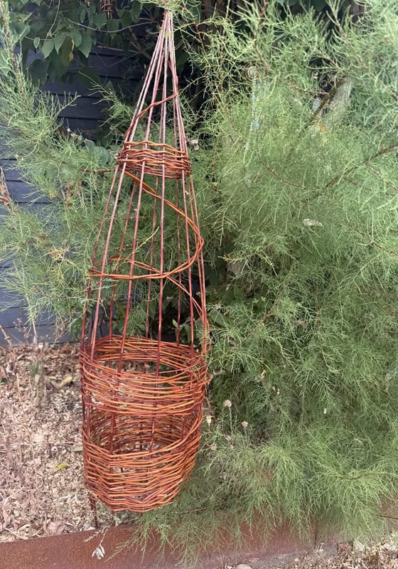 a photo of a willow plant support - weave a willow plant support
