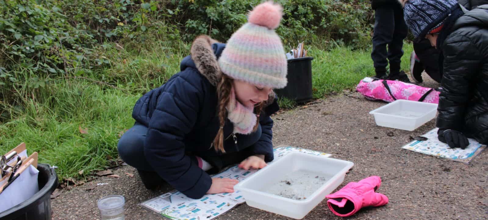 primary girl outdoor learning